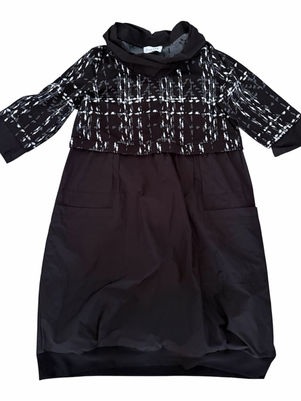 Joseph Ribkoff | Black and Silver Textured Dress